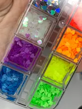 Manicure-Nail-Decoration Sequins-Polish Nail-Art Glitter-Flakes Fruits Fluorescence Heart