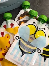 8 Uds 148ml de comida de bebé bolsa de almacenamiento portátil BPA-libre reutilizable sellado alimentos complementarios bolsa casera puré de pulpa bolsa de almacenamiento