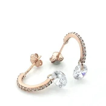 

Solitare Dangle Everyday Sports Stylish Silver Earrings