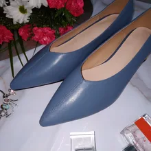 QUTAA 2021 puntiagudo dedo del pie de cuero genuino de las mujeres zapatos bombas zapatos Primavera Verano básico Mujer moda cómodos tacones medios Size34-43