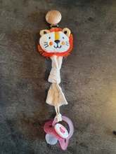 Chupete de tela de animales para bebé, cadena con nombre personalizado hecho a mano, mordedor, Clips para chupetes, regalo de cumpleaños