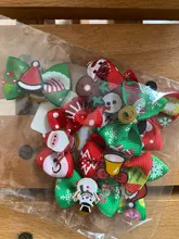 Bows Dog Hair-Bow Grooming Christmas-Dog Elastic-Rubber Cat Pet 10pcs 