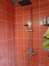 Shower-Mixer Faucet Wall-Mount Bath Rainfall Uythner Chrome/black Spout with Rotate-Tub