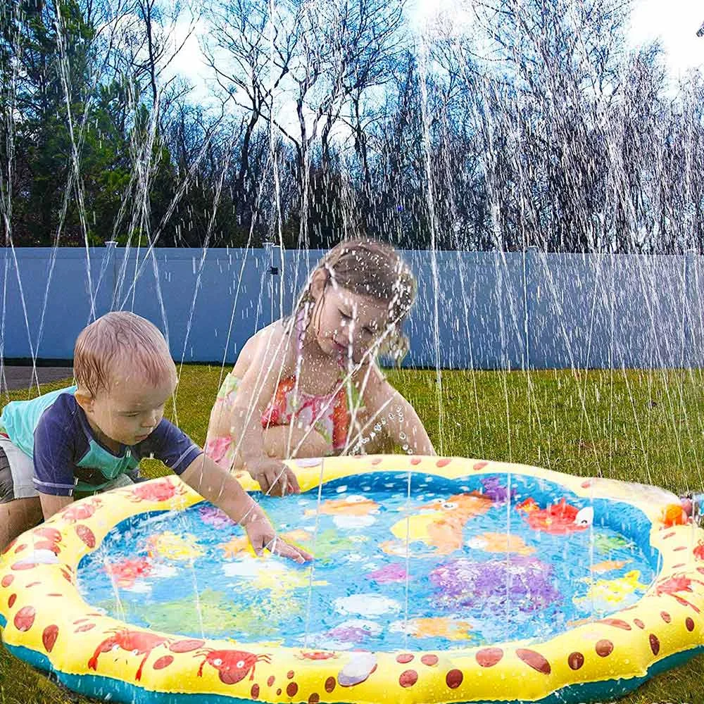 150/170 cm 2020 New Children Lawn Water Spray Pad Outdoor Game Mat Lawn Fountain 