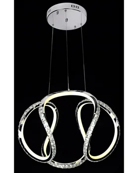 

Ceiling lamp. Pendant. Led light. CHROME METAL AND GLASS. CHROME COLOR AND CRYSTAL. Ref. 6369-4