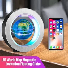 Globo LED de levitación magnética para niños, lámpara de noche giratoria con mapa del mundo, lámpara de mesa para decoración del hogar, novedad