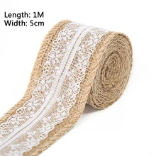 

Natural Rustic Tape Vintage Lace Burlap Ribbon Elegant DIY Crafts Home Party Wedding Decor