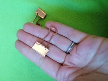 TUTU 10 unids/lote Color sólido oro rosa Clips de carpeta metálicos notas carta Clip de papel suministros de oficina H0059