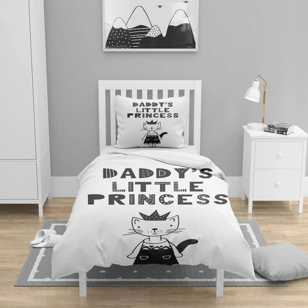 #Special Offers Else 4 Pcs Black White Dadys Little Princess 3D Print Cotton Satin Chidren Kids Duvet Cover Bedding Set Pillow Case Bed Sheet #Special Offers Else 4 Pcs Black White Dadys Little Princess 3D Print Cotton Satin Chidren Kids Duvet Cover Bedding Set Pillow Case Bed Sheet