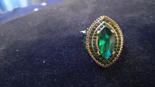 Kinel de lujo anillo para las mujeres aspecto Vintage AAA verde de cristal de la joyería de Boho de Color oro encanto étnico anillo de boda