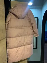 Down-Jacket SEMIR Winter Women Outwear Hooded Long New Waist for Fur-Collar Loose Young-Girl