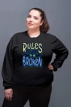 

Angemiel Wear Rules Are Made To Be Broken Black Women Sweatshirt