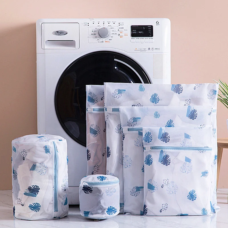 

Printing Polyester Mesh Laundry Bag Home Use Washing Machine Bags Thickened Fine Net Bra Underwear Washing Bag Laundry Products