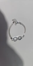 Pulsera Infinity con diamantes de imitación para hombre y mujer, joyería