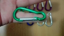1/5/10 Uds mosquetón de escalada con botón Camping senderismo gancho al aire libre deportes de múltiples colores de aluminio hebilla de seguridad llavero