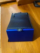 Tarjetero de Metal RFID con botón para hombre, Cartera de fibra de carbono con protección, delgada, antirrobo, 2021