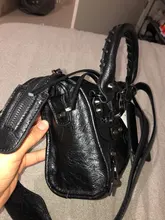 Bolso europeo de cuero PU para motocicleta para mujer, bandoleras cruzadas con remaches y borlas