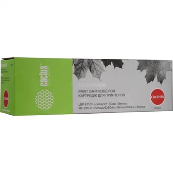 

Cartridge 045hbk cactus cs-c045hbk Black (2800 pages) for Canon LBP 611cn/613cdw/631cn/633cdw/635cx