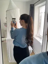 S-noilite-Extensión de cabello sintético para mujer, coleta de 17 /23/26 con Clip largo envolvente, cola de caballo falsa