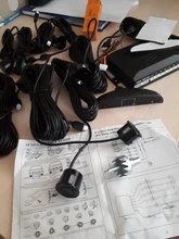 Sensor de estacionamiento con luz LED para coche, 8 sensores de marcha atrás, sistema de detección monitorizado con Radar, pantalla de retroiluminación de 22MM