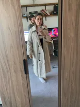 Gabardina ceñida con doble botonadura para mujer, abrigo largo, prendas de vestir, rompevientos, primavera 2021