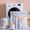 Pineapple Printing Zippered Mesh Laundry Bag Polyester Washing Net Bag For Underwear Sock Washing Machine Pouch Clothes Bra Bags 1