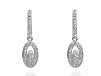 

Party and wedding earrings in sterling silver and zirconia