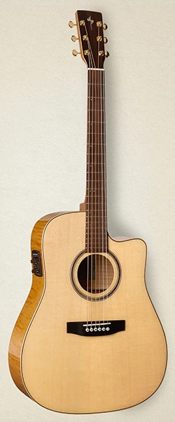 033270 Showcase CW Flame Maple EQ DLX TRIC Электро-акустическая гитара, с футляром, Simon& Patrick