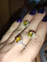 De Lujo mujer chica de cristal anillo de piedra de circonia cúbica bohemios plata Color blanco rosa amarillo anillo promesa anillos de compromiso para las mujeres