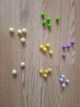 LOFCA 12mm 100 Uds de silicona cuentas de dentición bebé collar de enfermería chupete Clip Cuidado Oral libre de BPA calidad alimentaria de