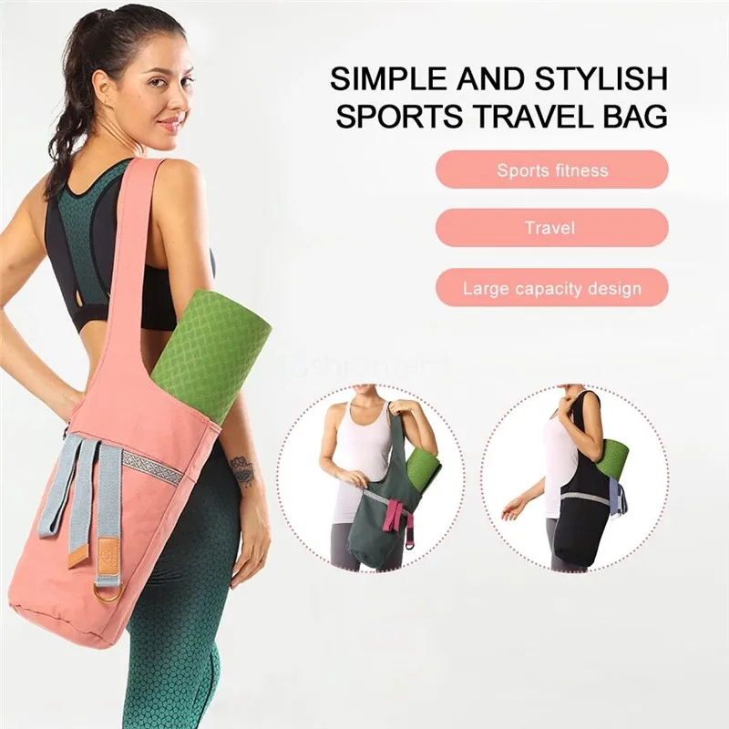 Portable Yoga Mat Bag Fashion Sports Yoga Mat Tote Storage Shoulder Bag Backpack Sling Carrier Fitness Supplies 4