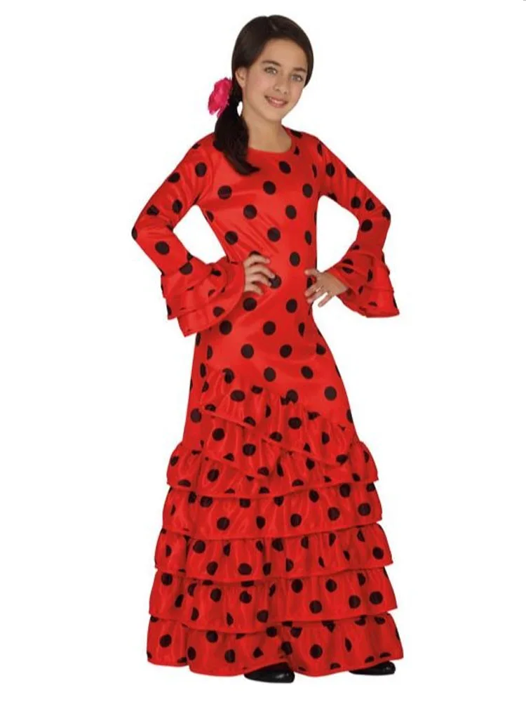Bata Rociera Flamenca Mujer Disfraz Bailarina Flamenca Fiestas