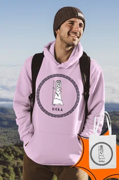 

Angemiel Wear Greek God Of Hera Pink Male Hooded Sweatshirt Bags Kombin