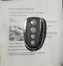 Mando a distancia para puerta de garaje, Control remoto para puerta de garaje, 4026 TX03-868-2-XP, 868 MHz