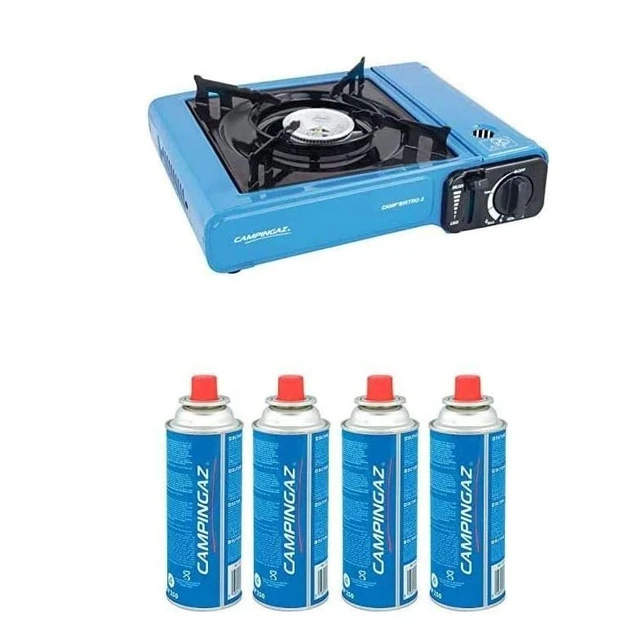 Camp BCUR2 avec 4 cartouches CP250, réchaud à gaz portable pour le camping  et les fêtes - AliExpress