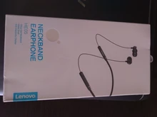 Lenovo-auriculares inalámbricos HE05 con Bluetooth 5,0, banda magnética para el cuello, para correr, deportivos, impermeables, con cancelación de ruido