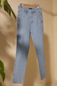 

Trendyol Stitch Detail High Waist Slim Fit Jeans TWOSS20JE0507