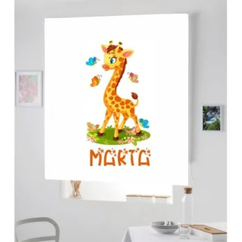 

Blind Iroa Digital Customizable Child Giraffe 002! ROLLER BLINDS TRANSLUCENT PERSONALIZED WITH NAME! (100X170)