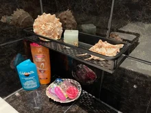Shampoo Shelf Organizer-Rack Cosmetic-Shelves Kitchen-Nets Black Aluminum Wall-Mounted