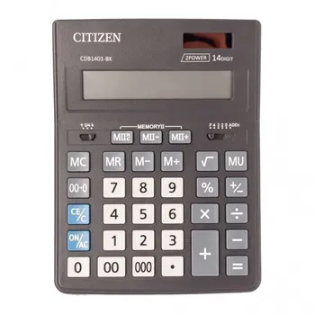 

Citizen calculator desktop prof. 14 times. Dual Power, Black