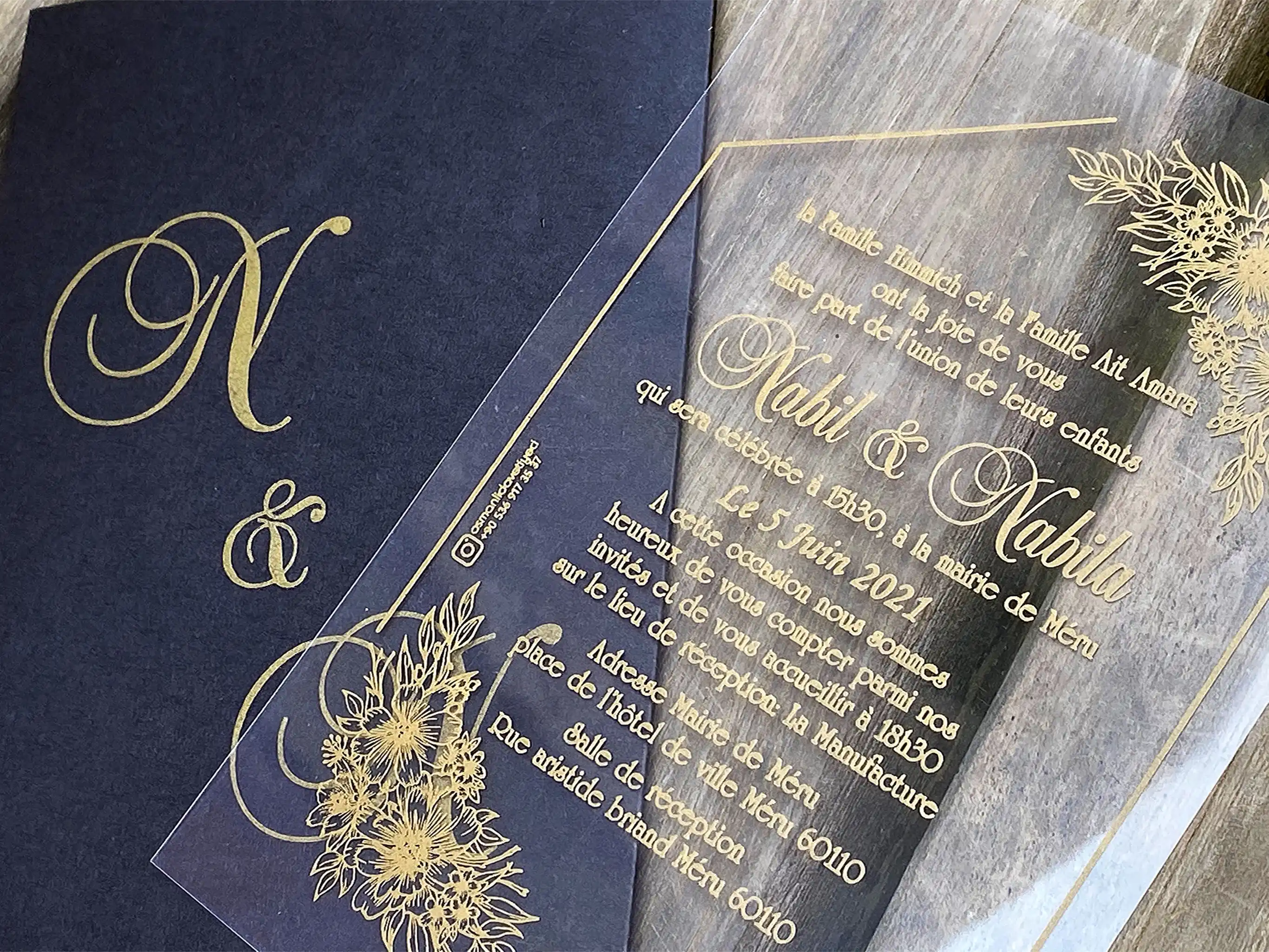 パーソナライズされた透明結婚式の招待状50黒封筒 Cards Invitations Aliexpress