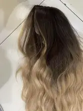 GEMMA-pelucas de cabello largo ondulado para mujeres negras, pelo sintético de parte media, para fiesta diaria, Cosplay, resistente al calor