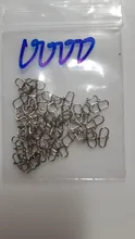 OUTKIT-Pin de acero inoxidable giratorio, accesorios de pesca, conector, Clip, giratorio, aparejos de pesca de mar, 50 Uds.
