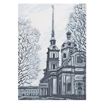 

08.025 set for embroidery palette 'petropavlovsky Cathedral, St. Petersburg '19x27 cm