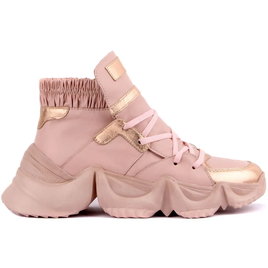

Sail Lakers-Powder Leather Laced Women Sneaker