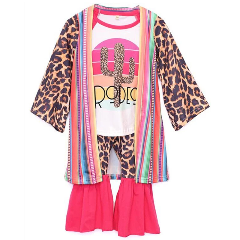 

Free shipping hot sale cactus rodeo 3pcs outfits kids clothing clothes baby girl clothes