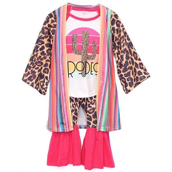 

Free shipping hot sale cactus rodeo 3pcs outfits kids clothing clothes baby girl clothes