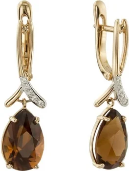 

Aloris drop earrings with citrine and cubic zirconia in red gold