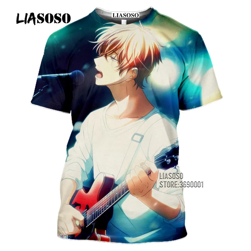 

Given Anime Sato Mafuyu Uenoyama Ritsuka Nakayama Haruki Kaji Akihiko 3D Print Men T-shirt Women Tshirt Hip Hop Casual Tees Top
