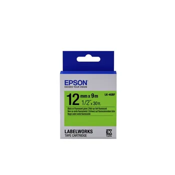 

Epson fluorescent Tape-LK-4GBF Black/fluorescent green 12/9